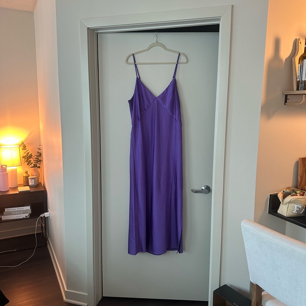 Purple Spaghetti Strap Dress